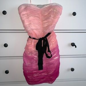 Marchesa Pink Ombré Cocktail Dress